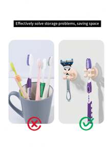 Set de 4 ganchos de silicona autoadhesivos sin clavos, ganchos enchufables, soporte para cepillo de dientes, ganchos organizadores de cables para cocina, baño, aplicables en varias escenas