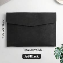 1 件 A4 皮革公文包，防水文件夹，高品质皮革纹理文件整理包，学生和办公室必备，返校，学校用品 - 彩色 - 查看 14