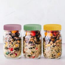 8PCS Mason Jar Lids - Colored Plastic Mason Lids Regular Mouth, Leak Proof Canning Covers With Silicone Rings For Ball, Kerr And More, Reusable Can Tops Caps Covers For Jars - 1 - Xem 5