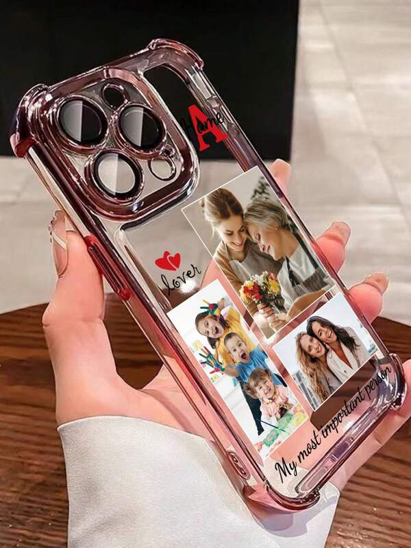 1pc Customized Clear Silicone Lens Protection Phone Case, Compatible With IPhone 16 Pro Max/16 Pro/15 Pro Max/14 Pro Max/13 Pro Max, Infinix Smart 5/7, Redmi, OPPO A95/A18/A58/A74/A76/A95, Moto G84/G54/G52, Galaxy A24/S24U/S23U/S22U/A14/A15/A54/A55, OPPO, Vivo Y17S/Y20/Y27/Y35/Y36,Clear,Stylish,Colorful,Vintage,Cute,Contracted,Funny,Custom,Personalized,Unique,Customized,Ideal Gifts For Him,Ideal Gifts For Her,Boyfriend,Girlfriend,Family,Friends,Grandparents,Couple,For Anniversaries,For Birthdays