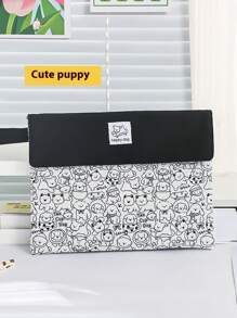 Fabric Large Capacity Book & Exam Paper Storage Bag: Mainly For Students, Suitable For Classrooms, Studies, Dorms, Etc., Can Easily Store Textbooks And Exam Papers, Also Convenient For Moving Or Carrying During Vacations.,Back To School,School Supplies