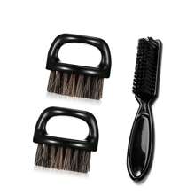 Set van 2 knokkelborstels - Fadingborstel, herenkapsel- en baardborstel, gezichts- en nekborstel, baard- en haarborstel voor baardverzorging, haartools, haarproducten en accessoires voor kapperssalons, schoonheids- en reisbenodigdheden