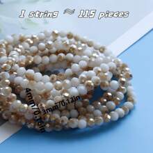 1pc/10pcs Fashion Minimalist Bright Color Glass Crystal 4mm Flat Beads Jewelry DIY Craft Supplies