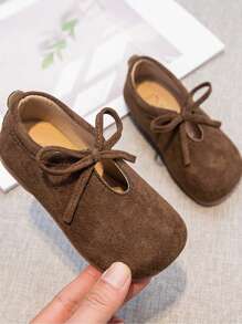 1 par de zapatos planos de unicolor de moda casual para niñas, apropiados para primavera y verano