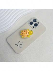 1 pieza Soporte de teléfono con forma de tortuga luminosa, elaborado en material ABS, pequeño, plegable y retráctil, adecuado para smartphones, soporte de teléfono creativo, ideal como regalo para amigos, compatible con iPhone y teléfonos Android, regalo para cumpleaños, familia y amigos, agarre de teléfono deslizante, accesorios de teléfono