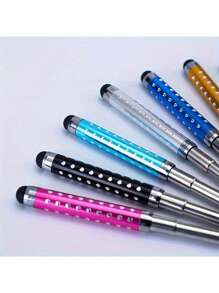 2pcs/5pcs Pack Of Gypsophila Retractable Three-Section Touch Stylus Pen Compatible With Apple Android Mobile Tablet Capacitive Pen Universal Touch Screen Pen Small Gift Handwriting Pen Painting Drawing