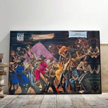 1pc Modern Jazz-Inspired Canvas Art - Vibrant African American Dance Scene, Unframed Wall Decor For Living Room, Bedroom, Office & More - Perfect For Celebrating Black Culture & Music, Musicthemed Decor|Abstract Canvas Art|Historical Artwork Gifts Birthday Graduation