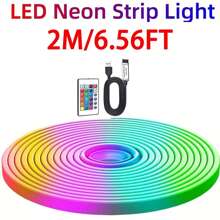 44键遥控RGB LED霓虹灯带 - 柔性设计，USB供电，可变色氛围灯，适用于卧室和户外装饰，安装简便，节能省电，可用作夜灯、LED灯、Luz LED灯带 - RGB2 - 查看 14