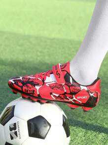 男女款青年长钉 TPU 外底草坪防踢全季节橡胶鞋底日常训练专业足球鞋，运动鞋