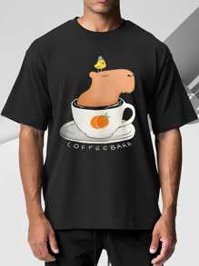 Guinea Pig Creative T-Shirt Soaked In A Cup (1Pcs 220g Heavy Cotton Tee)
