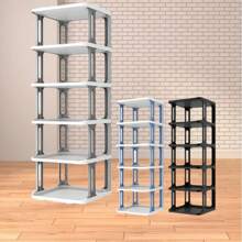 1pc Convenient Storage Shoe Rack Pp Material Multi-Layer Folding Shoe Rack