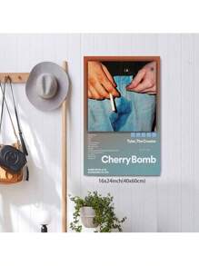 Cherry Bomb Music Album Creator Cover Poster - Wooden Frame Canvas Painting 2.25cm Piece (3) Thickness 1inch / 30, Home Gift Decoration, Room Decoration Aesthetics, Wall Decoration Art, Perfect Gift, Autumn Winter Wall Decoration, Living Room Decoration, Bedroom Decoration, Kitchen Decoration, Entrance Decoration, Bathroom Decoration, Direct Wall Painting, High-Quality Wall Painting Poster - Multicolor - View 5