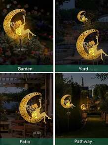 Waterproof/Floral Solar Lights, Outdoor Fun Solar Lights, Outdoor Solar Lights, Outdoor Decorative Lights With LED Glass Balls, Solar Moon Lights