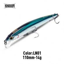 KINGDOM Kingdom Minnow Angelköder 80mm 95mm 110mm schwebend Salzwasser Wobbler Angelköder für Peche Bass Forelle Schleppangeln