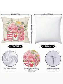 4 chiếc/1 vỏ gối Ngày của Mẹ vui vẻ với họa tiết hoa, phong bì, tình yêu và bướm, dùng để trang trí tiệc trong phòng khách, ghế sofa và phòng ngủ | 18x18 inch | Khóa kéo | Vải mềm mại và thoải mái - , Chống phai màu, Có thể giặt bằng máy, Thích hợp làm quà tặng Ngày của Mẹ, Đồ trang trí Ngày của Mẹ và Trang trí nhà cửa. Không có lõi gối - Nhiều màu - Xem 2
