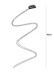 Silver Rhinestone Braided Hair Chain, Women Rhinestone Tassel Hair Clip, Suitable For Everyday Use Head Jewelry Party Shiny Sexy And Charming Head Pieces Jewelry, Wedding, Festival Outfits, Rave Accessories