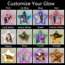 1PC Customizable Personalized Star Shaped UV Printed Neon Lights, Photo LED Logos, USB Powered Adjustable Brightness Hanging Neon Lights, Suitable For Bedrooms, Bars, Restaurants, Art Galleries, Game Rooms, Dressing Rooms, Party Decorations, And Perfect Birthday And Holiday Gifts For Friends, Family, Sons, And Daughters.