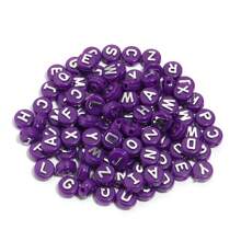100 stuks/pak acryl platte ronde letterkralen, 10 mm, voor het maken van doe-het-zelf armbanden en kettingen