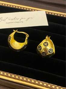 1 Pair Vintage Style Earrings, Unique Design High-End Ear Pendant, Retro Elegant Earrings, Fashion Personalized Jewelry For Women