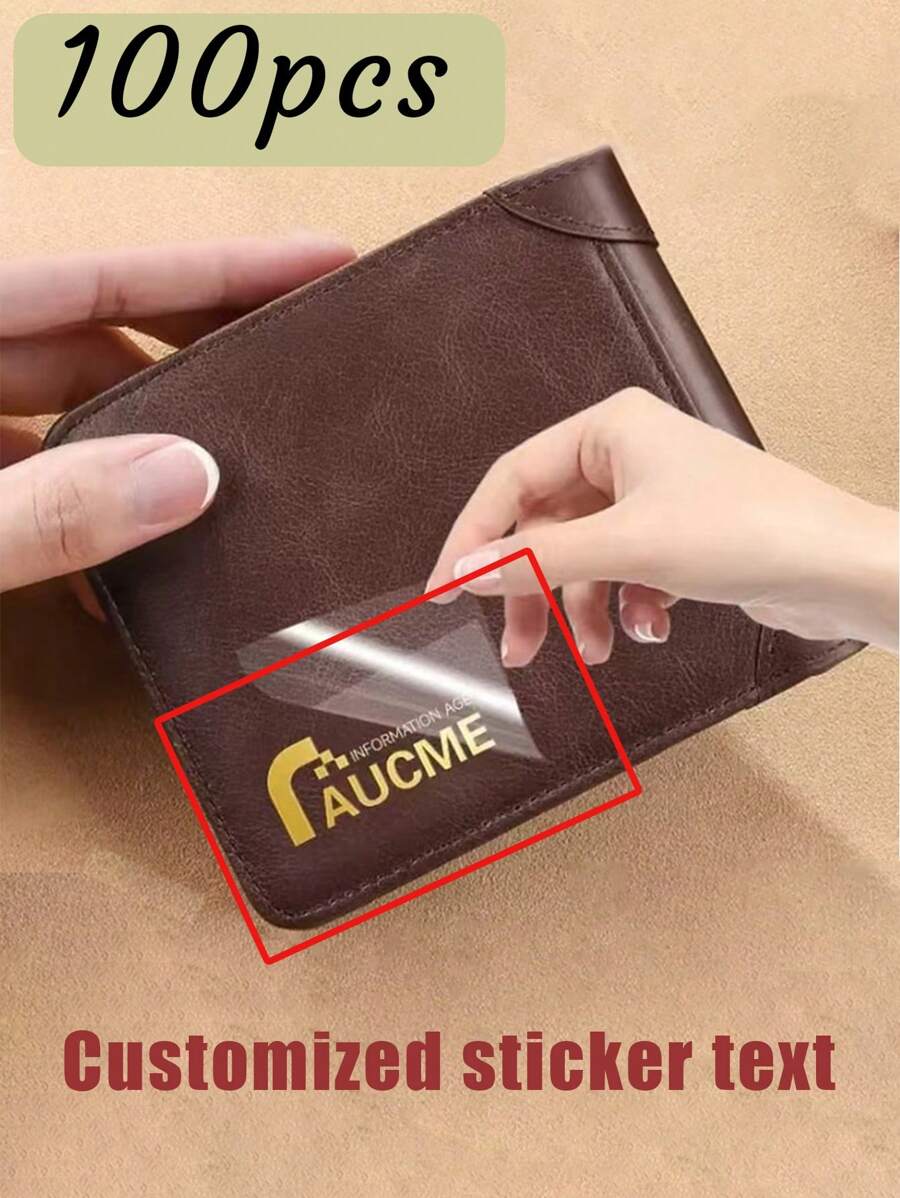 100 Sheets/20 Sheets/1 Sheet Custom Name Or Text Multi Specification Long 5in/4in/3in Multi Specification Color Bright Tear Off Film UV Transfer Sticker, Waterproof And Scratch Resistant Transparent Cooling Label Sticker, Can Customize Name, Text, Blessing Message To Give To Your Favorite Person, Multi-Functional, Adjustable, Exquisite, Adorable, Modern, Colorful, Cute, Comfortable, Stylish, Custom, Office, Tea Room, School, Home, Home Refresh, Back To Customized Stickers, Warm Ambience