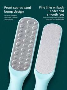 1 套双面专业脚锉，不锈钢去茧器，适用于脚跟开裂、老茧、皮肤干燥、去除鸡眼、刮去死皮