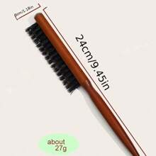 2pcs Boar Bristle Hair Comb, 3-Row Hair Brush, Wooden Teasing Brush, Fluffy And Pointed Comb, Hair Brush, Comb, Hair Tools, Hair Products And Accessories For Barber Salon Beauty Travel Essentials,Back To School,Travel Holiday Essentials,Hair Accessories For Women