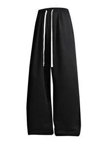 3 Pcs/Set Plus Size Casual Sweatpants, Loose Fit Straight Leg Solid Color Track Pants, Suitable For All Seasons
