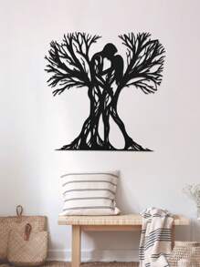 Sculpture murale en métal inspirée du style vintage - design minimaliste élégant, décoration murale amovible pour maison, bureau, salon, chambre à coucher, patio, cuisine, jardin. Idéal pour les collectionneurs d'antiquités, les cadeaux de pendaison de crémaillère et d'anniversaire. Construction, installation facile - 1 pièce Décorations d'obtention du diplôme, décorations de fête, décorations de enterrement de vie de jeune fille, mariage