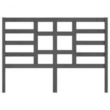 Tête de lit Gris 126x4x104 cm Bois de pin massif