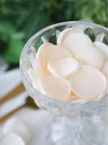 50/100/300/500/1000pcs Silk Rose Petals Wedding Petals White Petals Fake Rose Petals Artificial Flower Petals Proposal Basket Aisle Bridal Shower Table Decoration