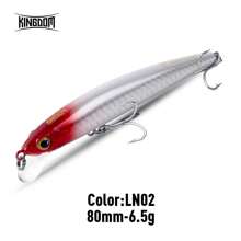 KINGDOM Kingdom Minnow Angelköder 80mm 95mm 110mm schwebend Salzwasser Wobbler Angelköder für Peche Bass Forelle Schleppangeln