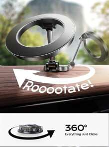 Soporte magnético para teléfono de coche de aleación de zinc con rotación de 360°: diseño compacto, plegable, fijación segura para conducir, ángulos totalmente ajustables, base adhesiva 3M para una instalación fácil, se adapta a todos los modelos de coche, probado en caminos accidentados, perfecto para navegación y uso manos libres - Multicolor - Ver 7