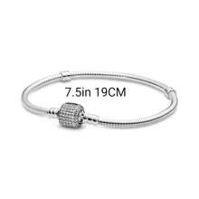 Elegant S925 Sterling Silver Square & Round Full Rhinestone Snake Bone Chain, Suitable For DIY Bracelet, Fashion Jewelry Gift For Women Birthday - Silver - View 7