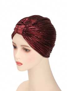 1pc Women Plain Color Square Headscarf, Head Cover Hat, Suitable For Daily Use