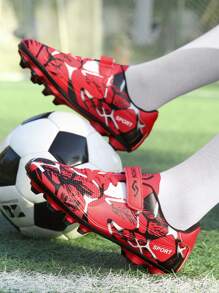 男女款青年长钉 TPU 外底草坪防踢全季节橡胶鞋底日常训练专业足球鞋，运动鞋