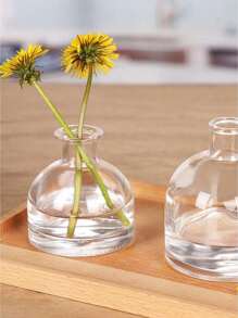 1 件多尺寸组合可选迷你半圆形透明玻璃花瓶，家居装饰花瓶装饰品，家居装饰，花瓶，餐桌装饰