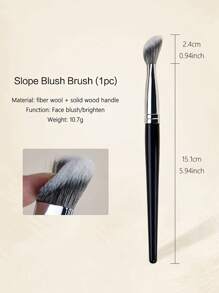 1 Stück Schräger Rouge Pinsel, professioneller Foundation Pinsel Nr. 47 Puder Kabuki Pinsel, für Foundation, Kontur, Concealer, Make-up für Damen, Beauty Tools