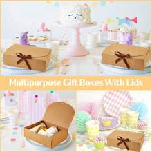 10 piezas/5 piezas/2 piezas - Caja de regalo blanca/negra/rosa/marrón con tapa, caja de regalo con cinta para propuestas a damas de honor, caja de regalo para bodas, cumpleaños, despedidas de soltera y otras fiestas, regalos de San Valentín, día de San Valentín, empaquetado, cumpleaños, manualidades, almacenamiento de belleza, empaquetado de regalos de graduación, caja decorativa para fiestas de boda