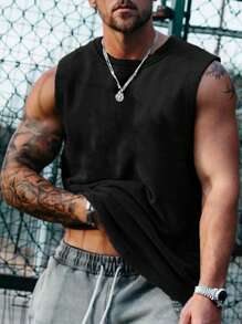 3pcs/Set Men's Summer Casual Solid Color Tank Tops - Multicolor - View 4
