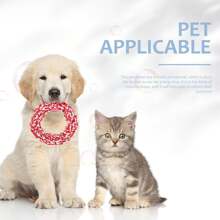 Anillo de limpieza dental para gato/perro, regalo para amantes de mascotas y mamas de perros/gatos. Juguetes mordedores para molares para perros de caza. Accesorios de juego de mordedura para amantes de perros grandes y mamas de perros. Juguete mordedor con acertijo para amantes de perros y mamas de perros. Juguete molar para masticar para amantes de perros grandes y mamas de perros.