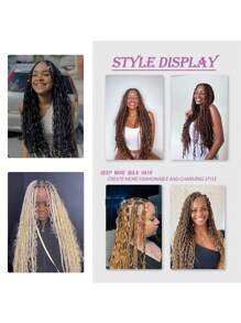 2 Packs Deep Wave DEEP Handmade Crochet Hair Extension Unisex Styling Wig