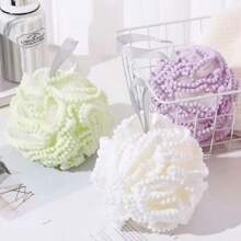 4pcs Lace Extra Exfoliating Home Spa Shower Loofahs, Sponge Brushes, Bath Spa Scrubber For Face & Body, Gently Foaming
