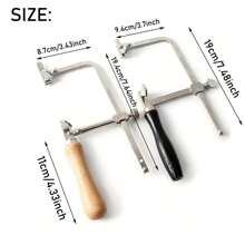 3-In-1 Adjustable Jewelry Making Frame Kit With 12 Imported Saw Blades And Comfortable Wood Handles, Suitable For Precision Cutting And Crafting - Multicolor - View 2