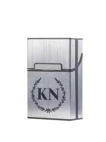 1 Stück Herren personalisierte ultradünne kreative Aluminiumlegierung tragbare Zigarettenbox mit personalisierter Lasergravur, stoßfest, feuchtigkeitsgeschützt, weich und hart universal Zigarettenbox geeignet als Valentinstag Geschenk, Jahrestags Geschenk, Vatertags Geschenk, Geschenk für Freund, Geschenk für besten Freund