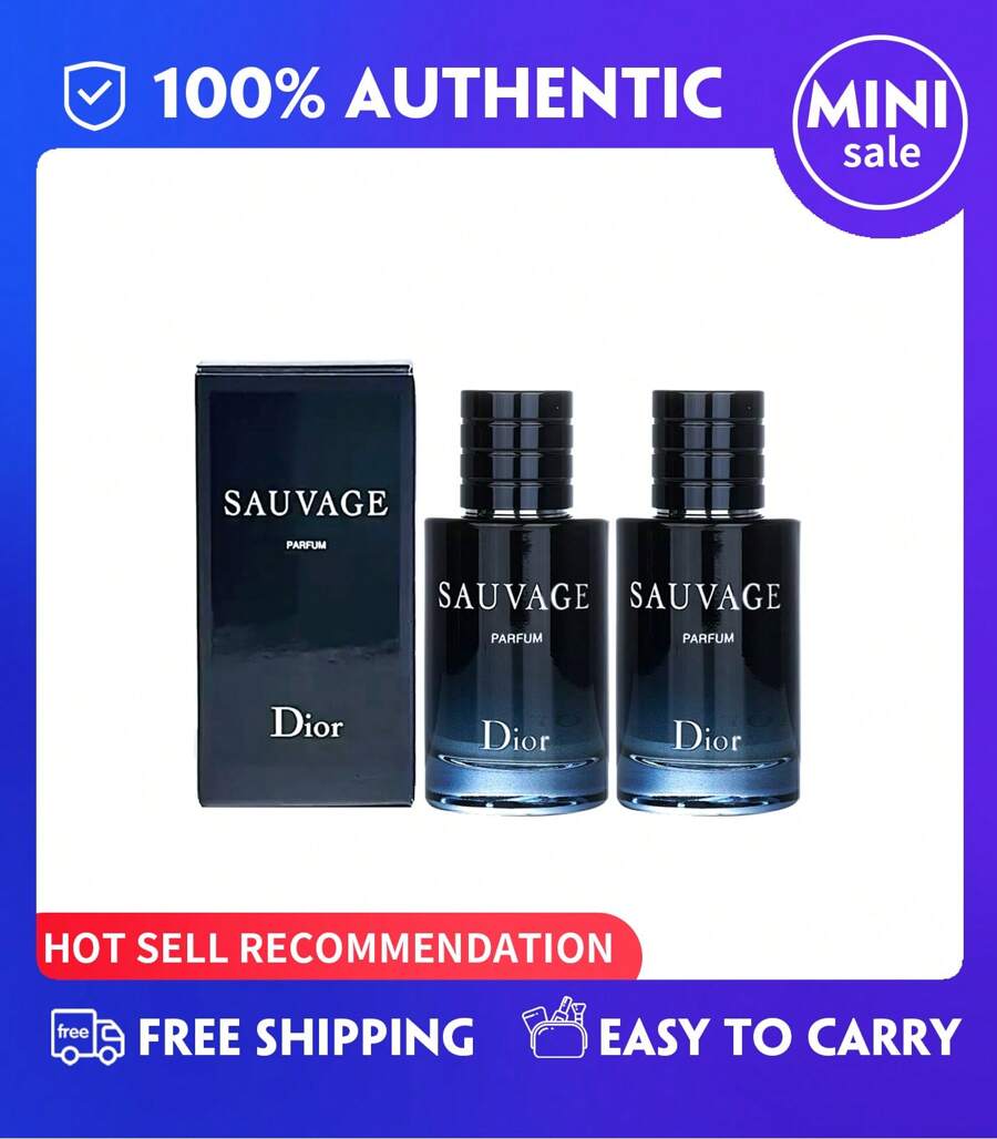 2X Dior Sauvage Parfum Mini Splash  For Men , (10ml/ 0.34 Fl.Oz),Travel Size,[ Perfect For Use On The Road] - Parfum 20ML(10ML*2件) - 查看 1