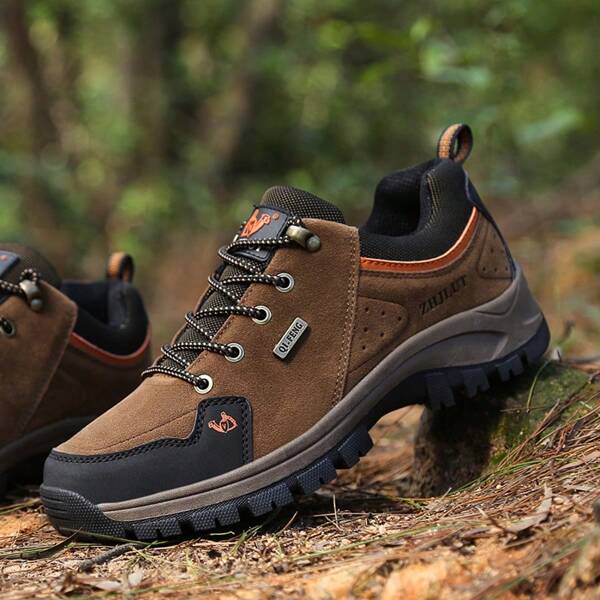 Fashionable Unisex Hiking Shoes, Waterproof, Breathable, Non-Slip, Shock-Absorbing, Outdoor Trekking Low-Top Sneakers