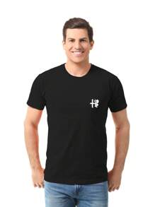 Alfa Romeo Playera hombre cuello redondo algodón - Negro - Ver 1