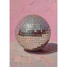 1pc Cherry Disco Ball Changes Fashionable Art Maximum Wall Bar Room Home Decoration Wall Cherry Pink Canvas Painting No Frame