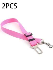 Pet Car Seat Belt Traction Clip Safety Bar Traction Retractable Leash Cat Dog Seat Belt Dog Collar Dog Accessories Car Seat Belt Nylon Seat Heavy Duty Durable Dog Car Seat Belt - Ensure Your Dog Or Cat Is Safe And Secure While Driving,Dog Seatbelt,Dog Car Seat