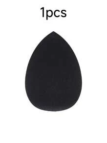 Large Size Black Makeup Sponge, Soft & Fine Texture, Suitable For Liquid Foundation Application & Concealing, Works For All Skin Types, Great Gift For Christmas & New Year